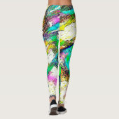 鮮やかな色 – 素朴粗い色のような粗い レギンス (裏面)