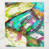 鮮やかな色 – 素朴粗い色のような粗い ワインラベル (シングルラベル)