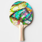 鮮やかな色 – 素朴粗い色のような粗い 卓球ラケット (正面)