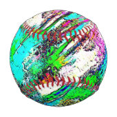 鮮やかな色 – 素朴粗い色のような粗い 野球ボール (正面)