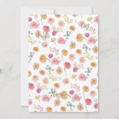 鮮やかな花々の愛が咲き誇る ブライダルシャワーのご案内 招待状 (裏面)