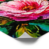 鮮やかな花が咲き乱れる風景 ポスター (角)