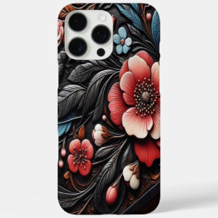 鮮やかな花と枝の情景 iPhone 16 PRO MAXケース