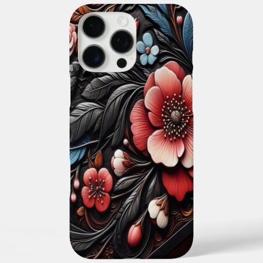 鮮やかな花と枝の情景 Case-Mate iPhoneケース (裏面)