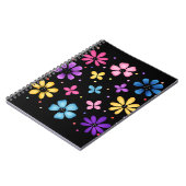 鮮やかな花と蝶 ノートブック (左側)