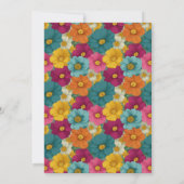 鮮やかな花のウェディング招待状 招待状 (裏面)