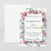 鮮やかな花のウェディング招待状 招待状 (正面/裏面)