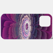 鮮やかな花のカラフルな抽象フラクタルアート ピンク Case-Mate iPhoneケース (裏面 (横))