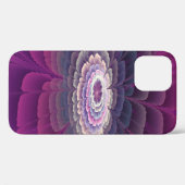 鮮やかな花のカラフルな抽象的フラクタルアート ピンク Case-Mate iPhoneケース (裏面 (横))