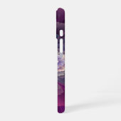 鮮やかな花のカラフルな抽象的フラクタルアート ピンク iPhone 16ケース (左側面)