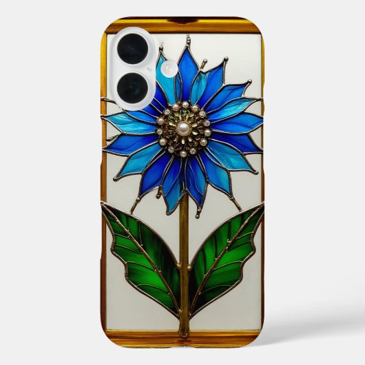 鮮やかな花のステンドグラスパネル Case-Mate iPhoneケース (裏面)