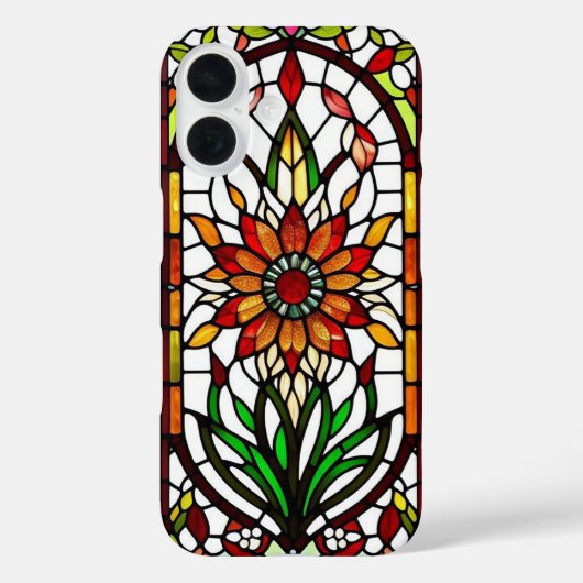 鮮やかな花のステンドグラスパネル Case-Mate iPhoneケース (裏面)