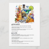 鮮やかな花のタコスとテキーラ フィエスタ セレブレーション メニュー (正面)