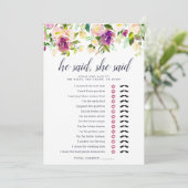 鮮やかな花のダブルサイド ブライダルシャワー ゲーム (スタンド正面)