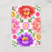鮮やかな花のフィエスタ おむつくじ ベビーシャワー エンクロージャーカード (裏面)