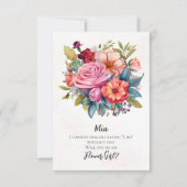 鮮やかな花のフラワーガール提案 招待状 (正面)