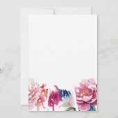 鮮やかな花のブライダル ウェディング 招待状 (裏面)