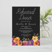 鮮やかな花のメキシカンスタイル リハーサルディナー 招待状 (スタンド正面)