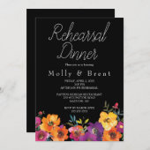 鮮やかな花のメキシカンスタイル リハーサルディナー 招待状 (正面/裏面)