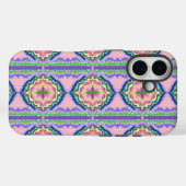 鮮やかな花の万華鏡：ピンク＆エメラルドのマンダラ Case-Mate iPhoneケース (裏面 (横))