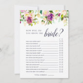 鮮やかな花の二面式結婚前お祝いゲーム (正面)