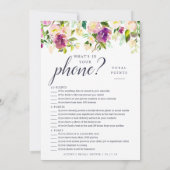 鮮やかな花の二面式結婚前お祝いゲーム (裏面)