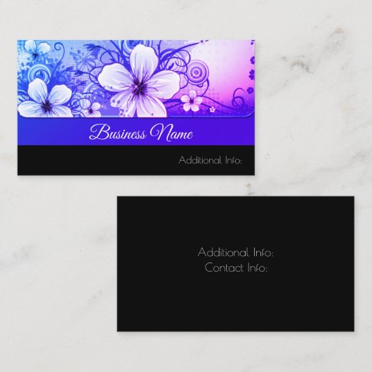 鮮やかな花の名刺 名刺 (正面/裏面)