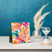 鮮やかな花の手描きパターン フォトプラーク (インサイチュ)