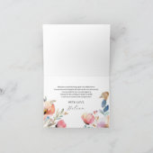 鮮やかな花の色のウェディングシャワーの感謝カード サンキューカード (内部)