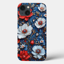 鮮やかな花の芸術作品 iPhone 13ケース