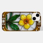 鮮やかな花の芸術的なステンドグラス Case-Mate iPhoneケース (裏面 (横))