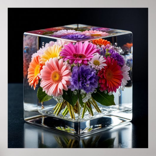 鮮やかな花の配置 ポスター (正面)