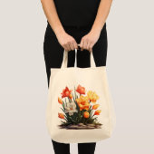 鮮やかな花トート トートバッグ (正面(商品))
