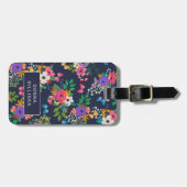 鮮やかな花パターン ラゲッジタグ (正面横)