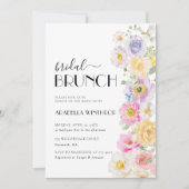 鮮やかな花園でのブライダル ブランシュ 招待状 (正面)