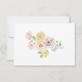 鮮やかな花園の花嫁シャワー サンキューカード (裏面)