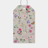 鮮やかな花園の誕生日お礼 ギフトタグ (裏面)