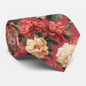 鮮やかな花婿の贈り物 牡丹 ネクタイ (ロール)