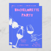 鮮やかな花嫁の独身最後の週末招待状 招待状 (正面/裏面)