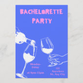 鮮やかな花嫁の独身最後の週末招待状 招待状 (正面)