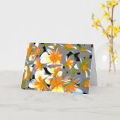 鮮やかな花束 カード (黄色い花)