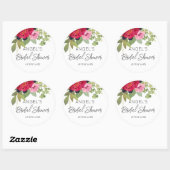 鮮やかな花束 ブライダルシャワー ラウンドシール (シート)