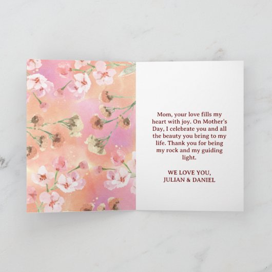 鮮やかな花束 | 母の日 2025 カード (内部)