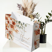 鮮やかな花柄のウェディングサンクスギフト ラージペーパーバッグ