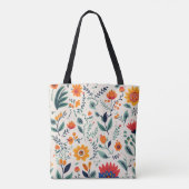 鮮やかな花柄のトートバッグ トートバッグ (裏面)