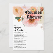 鮮やかな花柄 | カップルシャワー招待状 招待状 (正面)