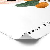 鮮やかな花柄 | ゲストブックサイン ポスター (角)