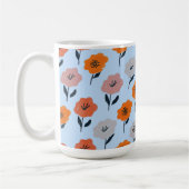 鮮やかな花柄 コーヒーマグカップ (左)