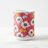 鮮やかな花柄 コーヒーマグカップ (中央)
