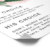 鮮やかな花柄 | シグネチャードリンクの看板 ポスター (角)